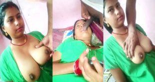 Village Wife Amrita Sucked Husband Cock and Cumshot on Her Boobs Face 2 Clips